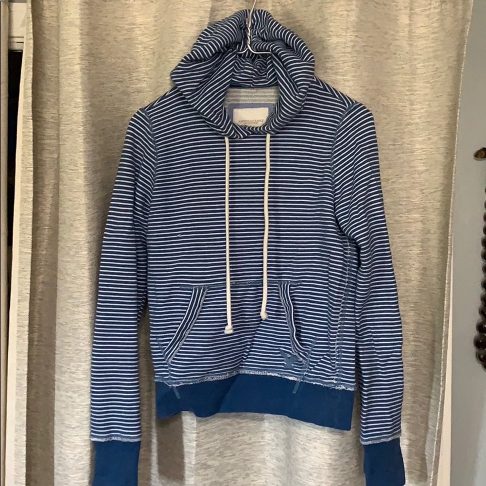 American Eagle striped hoodie